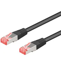 Patch kabel, S/FTP CAT6A, 1,5 m, Sort