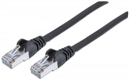 Patch kabel, S/FTP CAT6A, 10 m, Sort