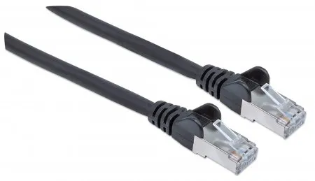 Patch kabel, S/FTP CAT6A, 10 m, Sort