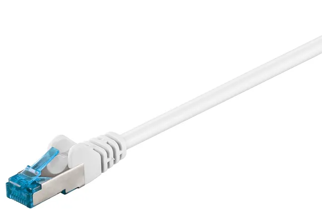 Patch kabel, S/FTP CAT6A, 0.25 m, hvid