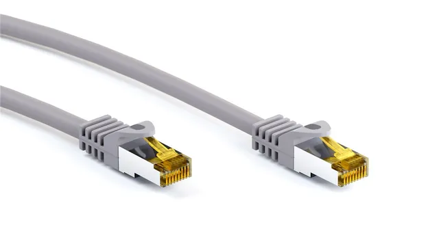 Patch kabel, S/FTP CAT7-PIMF, 0,25 m, grå