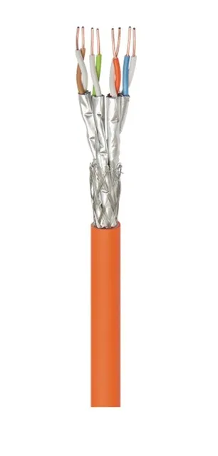 goobay 91888 CAT 7A Network Cable, S/FTP PiMF, Orange, 100m Length