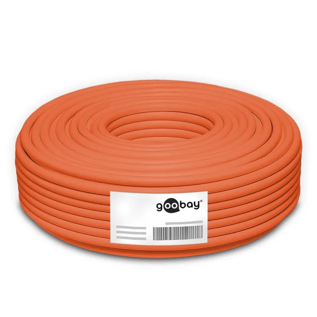 goobay 91888 CAT 7A Network Cable, S/FTP PiMF, Orange, 100m Length