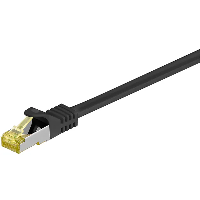 Patch kabel, S/FTP CAT7-PIMF, 5,00 m, Sort