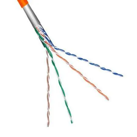 Patch kabel (blød), F/UTP CAT5E, 100 m orange på spole, CCA