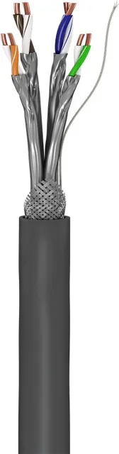 Goobay 50977 CAT 6 Network Cable, S/FTP (PiMF), Grey, 100m Cable Length