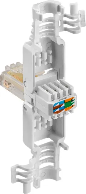 Intellinet RJ45 Modular Plug, Toolless Connector, Cat5/5e/6, 22-26 AWG Solid and Stranded UTP Ca...