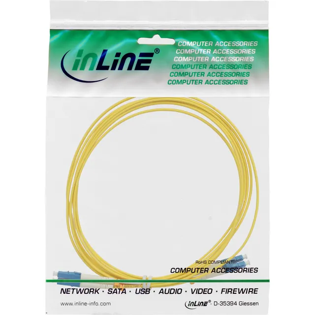 Fiberkabel 9/125 my LC-LC, OS2 singlemode duplex, 0,5 m