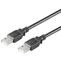 USB2 forb. kabel, A-han/A-han, Sort, 5 m