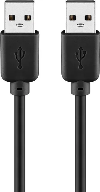USB 2.0 cable, (bulk good), A' male to 'A' male USB AA 300 LC HiSpeed 2.0 black 3m