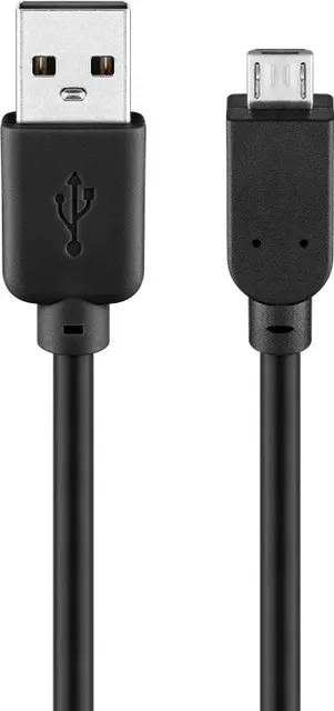 USB2 kabel, A han/Micro B han, sort, 1,00 m