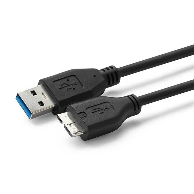 USB3 kabel A han/micro B-han, sort, 3 m