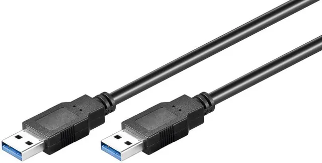 USB3 forb. kabel A-han/A-han, sort, 1,8 m