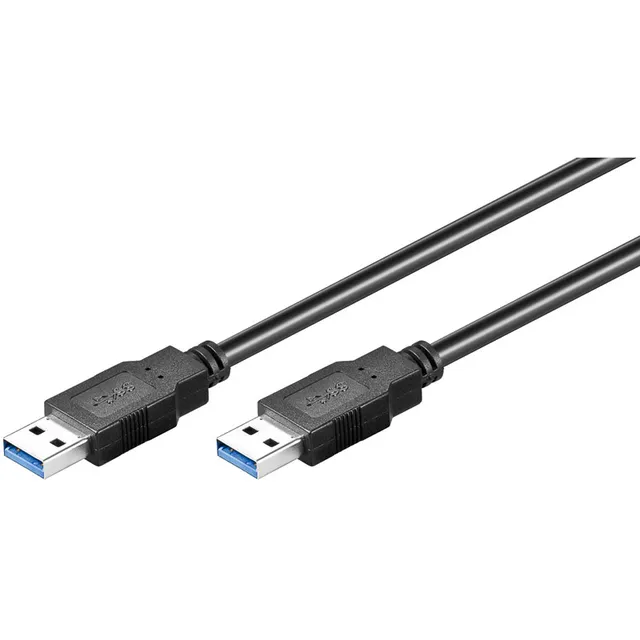 USB3 forb. kabel A-han/A-han, sort, 5 m