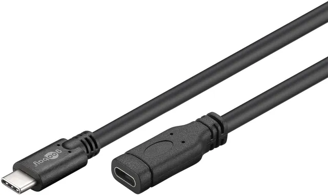 USB-C Han til USB-C Hun - 1 Meter 