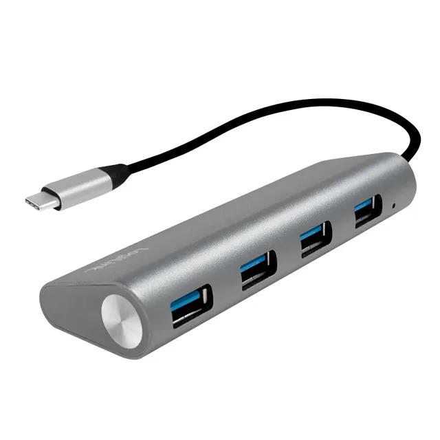 USB-C 4 port HUB Aluminium 5V PSU