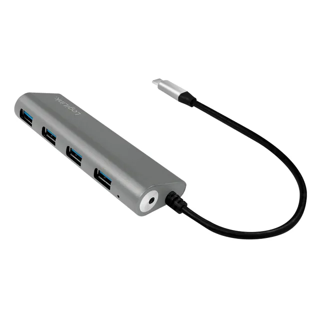 USB-C 4 port HUB Aluminium 5V PSU