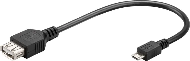 Digitus USB 2.0 Adapter Micro B Male - USB A Female - Black