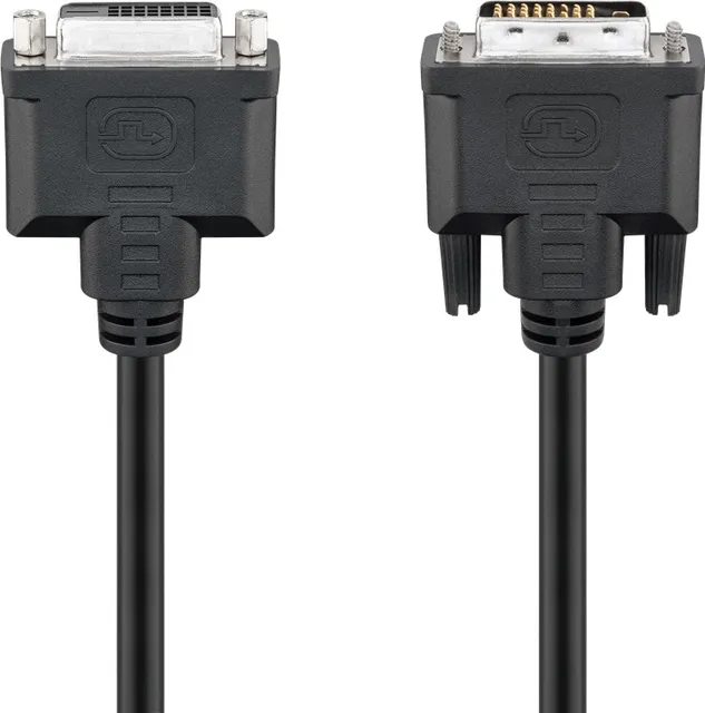 DVI monitor forl. Kabel 24+1 han/hun, 2 m 