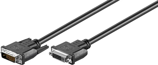 DVI monitor forl. Kabel 24+1 han/hun, 2 m 