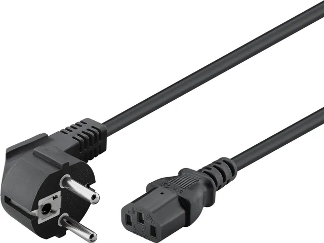 Powerkabel Schuko/IEC apparat hun, 1,5 m, sort	