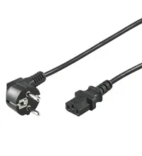 Powerkabel Schuko/IEC apparat hun, 3 m, sort
