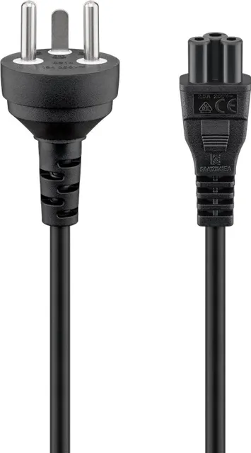 Powerkabel DK jord/Mickey Mouse, 1,8 m, sort