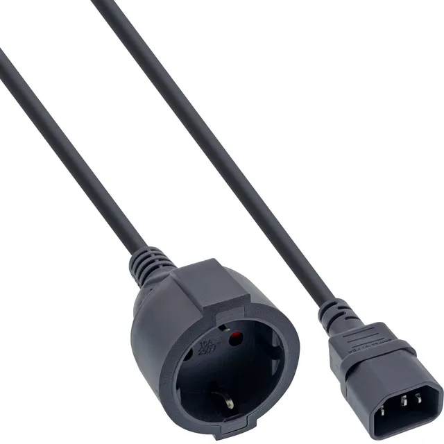 Powerkabel, IEC apparatstik han/Shuco hun, 1 m