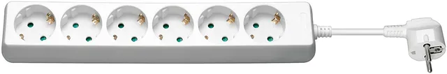 MicroConnect 6-Way Power Socket 1,5m White With child protection, 51296