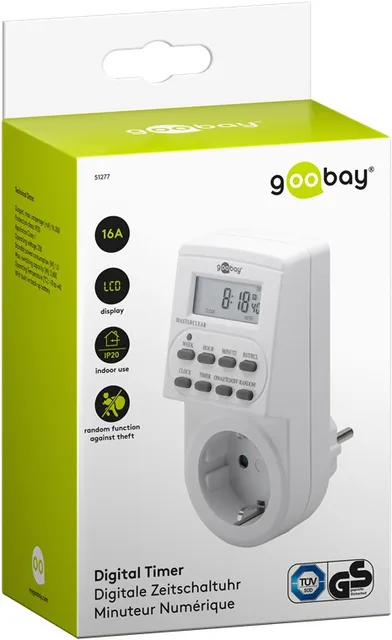 Digital Timer, 230V, IP20, Hvid