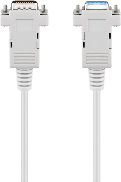 Seriel forl. kabel, 9 pol SUB-D han/hun, 2 m