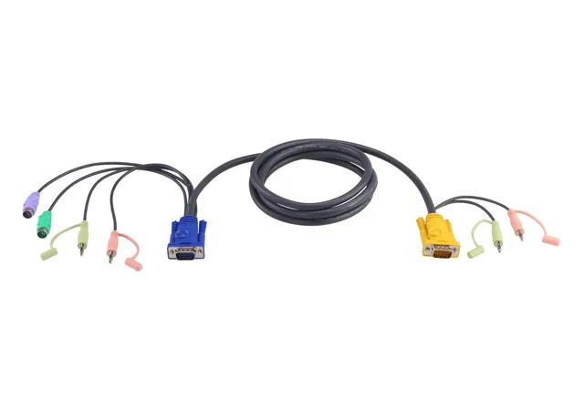 ATEN 2L-5302P KVM-kabel Sort 1,8 m
