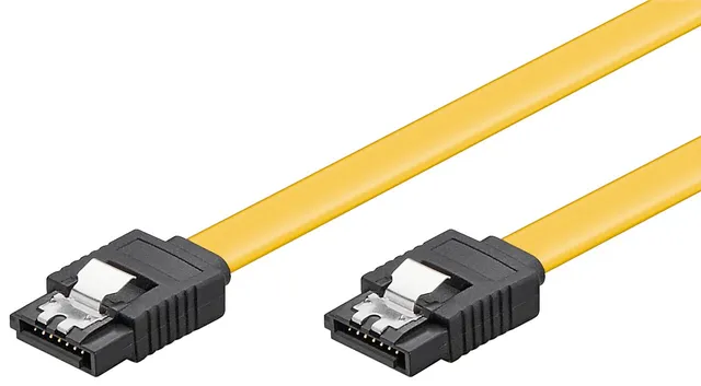 SATA 600 internt kabel, lige stik m. lås, 1 m