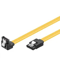 SATA 600 internt kabel, vinklet stik m. lås, 0,7 m