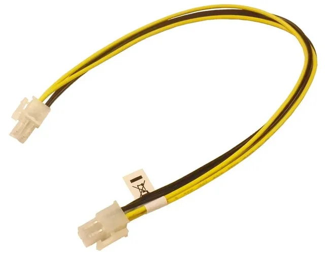Strøm forlængerkabel, P4  4 pol hun/hun, 20 cm
