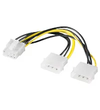 Goobay 93241 Power Cable/Adapter for PC Graphics Cards, PCI-E to PCI Express 8-pin, 0.15m Length