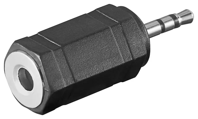 Goobay 11897 Headphone adapter; AUX jack; 2.5 mm to 3.5 mm - 2.5 mm male (3-pin stereo) > 3.5 mm...