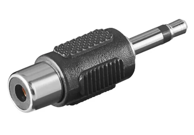 Audio adapter, 3,5 mm jack/phono hun, mono