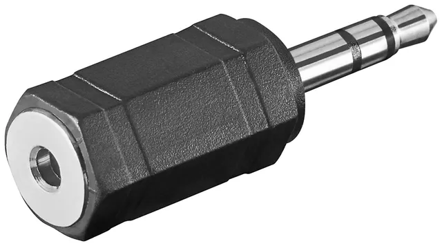 Audio adapter, 3,5 mm st. jack han/2,5 mm st. jack hun
