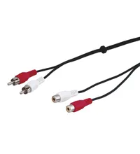 Goobay 50027 Stereo Extension Cable, 2x RCA, 5 m Cable Length