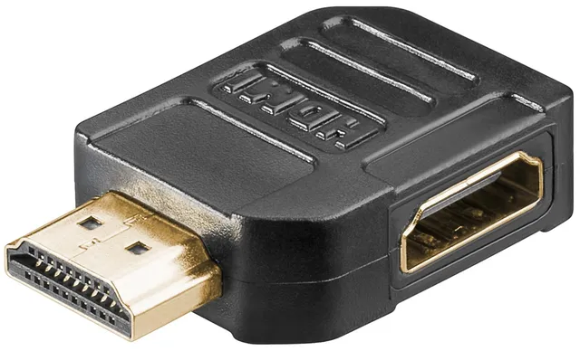 Goobay 51725 HDMI Adapter, Gold-plated, Black