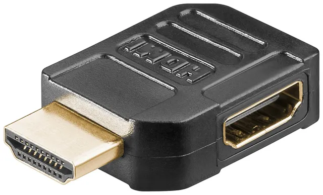 Goobay 51724 HDMI Adapter, Gold-plated, Black