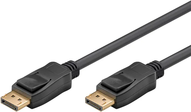 DisplayPort kabel, 20 pol DisplayPort han/han m. lås, 1 m