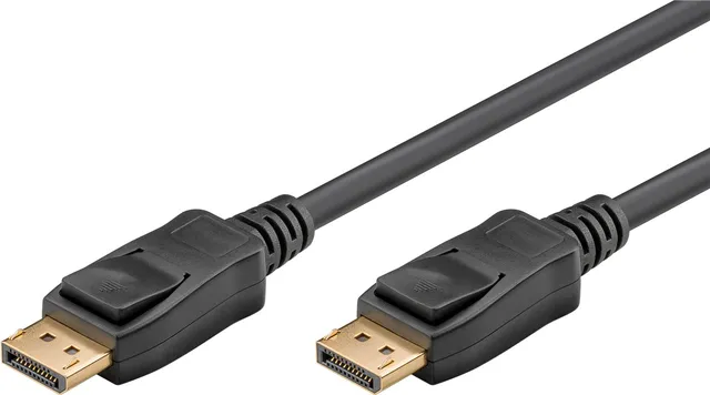 DisplayPort kabel, 8K/60Hz DisplayPort han/han m. lås, 1 m