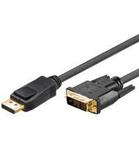 goobay 3m DisplayPort/DVI-D-Adapterkabel [vergoldete Kontakte, Displayport mit Verriegelung]