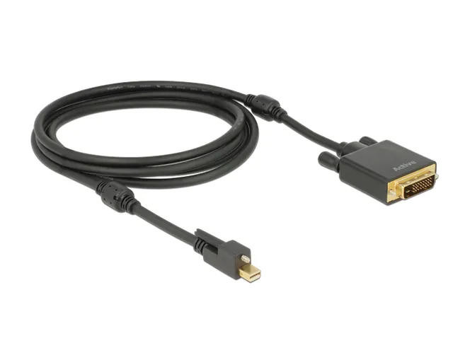 DisplayPort Mini 1.2 til DVI kabel, 4K 2 m