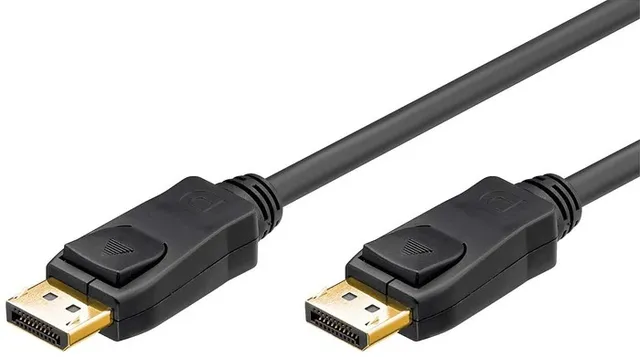DisplayPort, 20 pol DisplayPort han/han m. lås, V1.4 3m