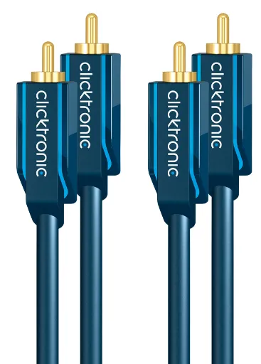 Clicktronic HQ audiokabel, 2xphono han/han, 10 m - HC40-1000