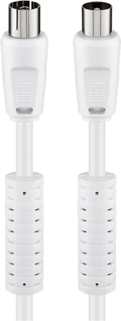 Goobay 50726 Antenna Cable with Ferrite (80 dB), 2X Shielded, 7.5m Length