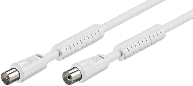 Goobay 50722 Antenna Cable with Ferrite (80 dB), 2X Shielded, 10m Length